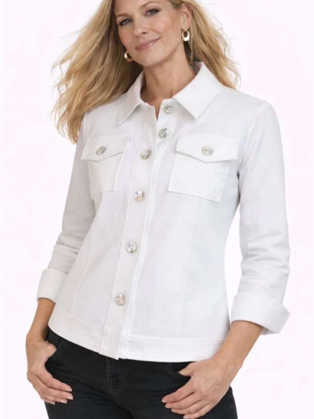 JβEnvie yellow buttoned lightweight jacket, size 12